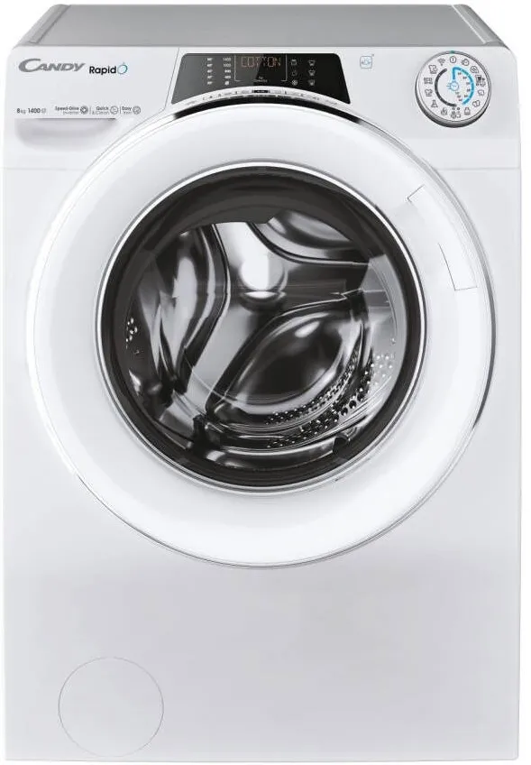 CANDY Masina de spalat rufe Candy Rapid'O RO 1486DWMCT/1-S, 8 kg, 1400 RPM, Clasa A, Steam, Motor Speed Drive Inverter, Conectivitate Wi-Fi/hOn app, Quick&Clean Technology, Alb