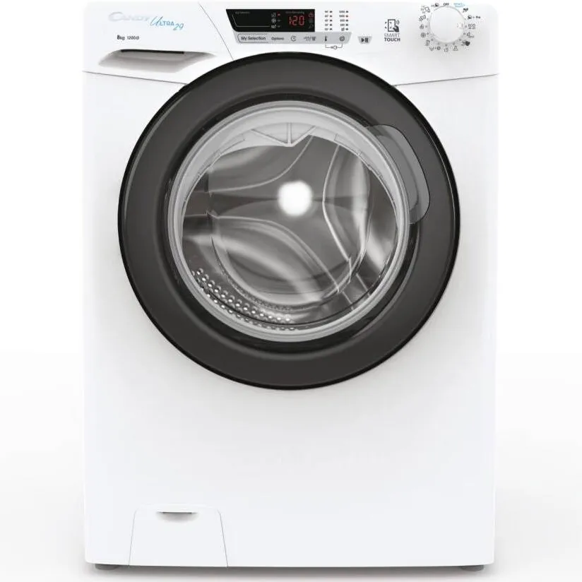 Masina de spalat rufe Ultra HCU1282DB/1-S, 8 kg, 1200 RPM, 16 programe, Clasa D, Kilo Detector, Functie Calcare usoara, Alb