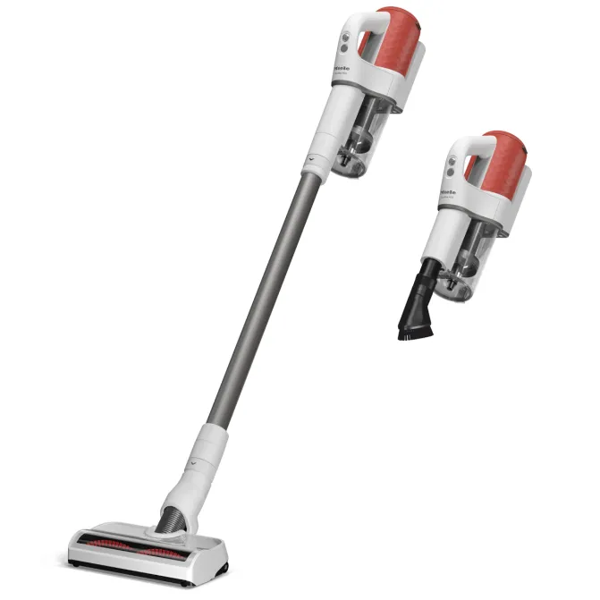 Aspirator MIELE vertical Duoflex HX1 12377790, 2 in 1, 210 W, 0,3 l, autonomie 55 min, filtru Hygiene, tehnologie Vortex, rosu