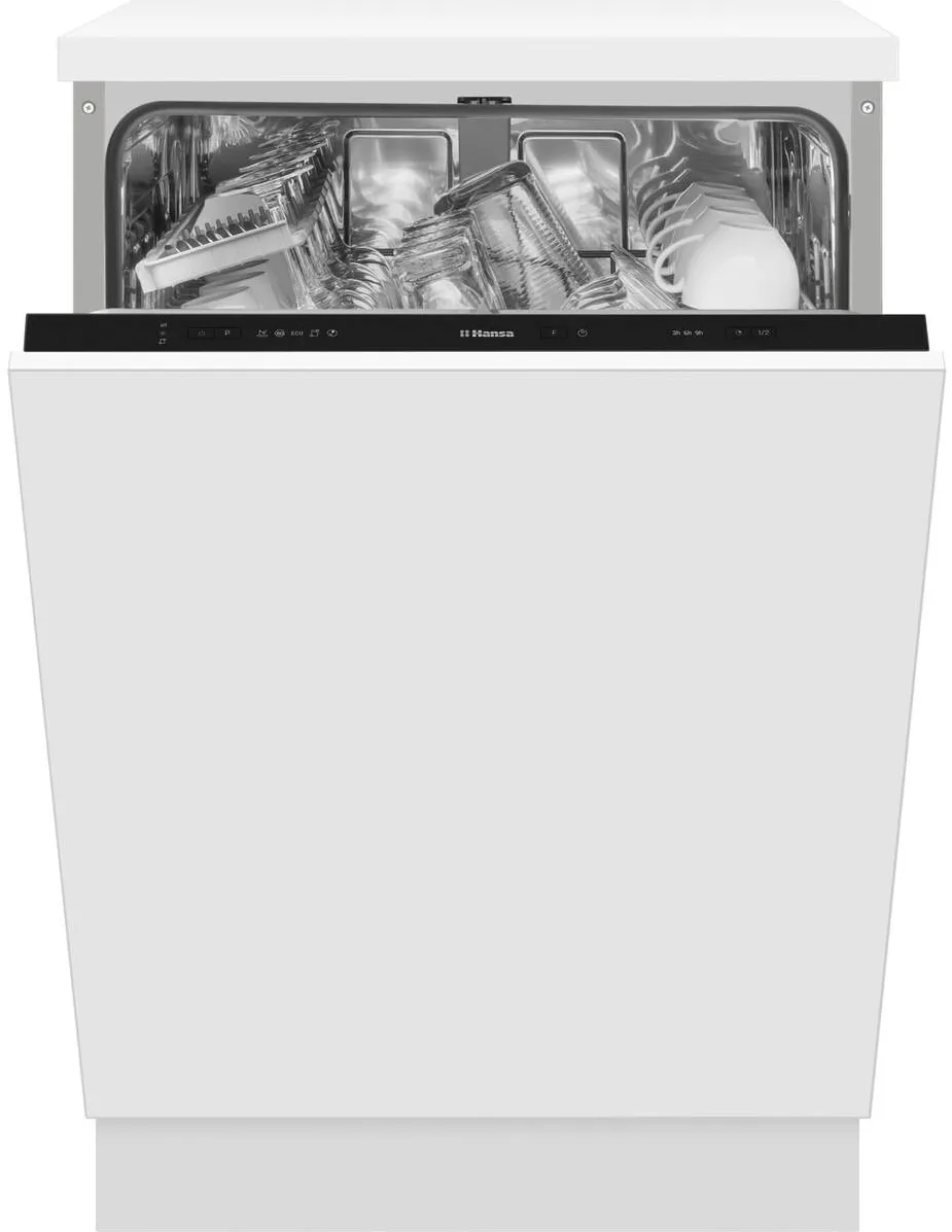 HANSA Masina de spalat vase incorporabila Hansa ZIM655H, 12 seturi, 5 programe, Clasa E, 60 cm, Alb