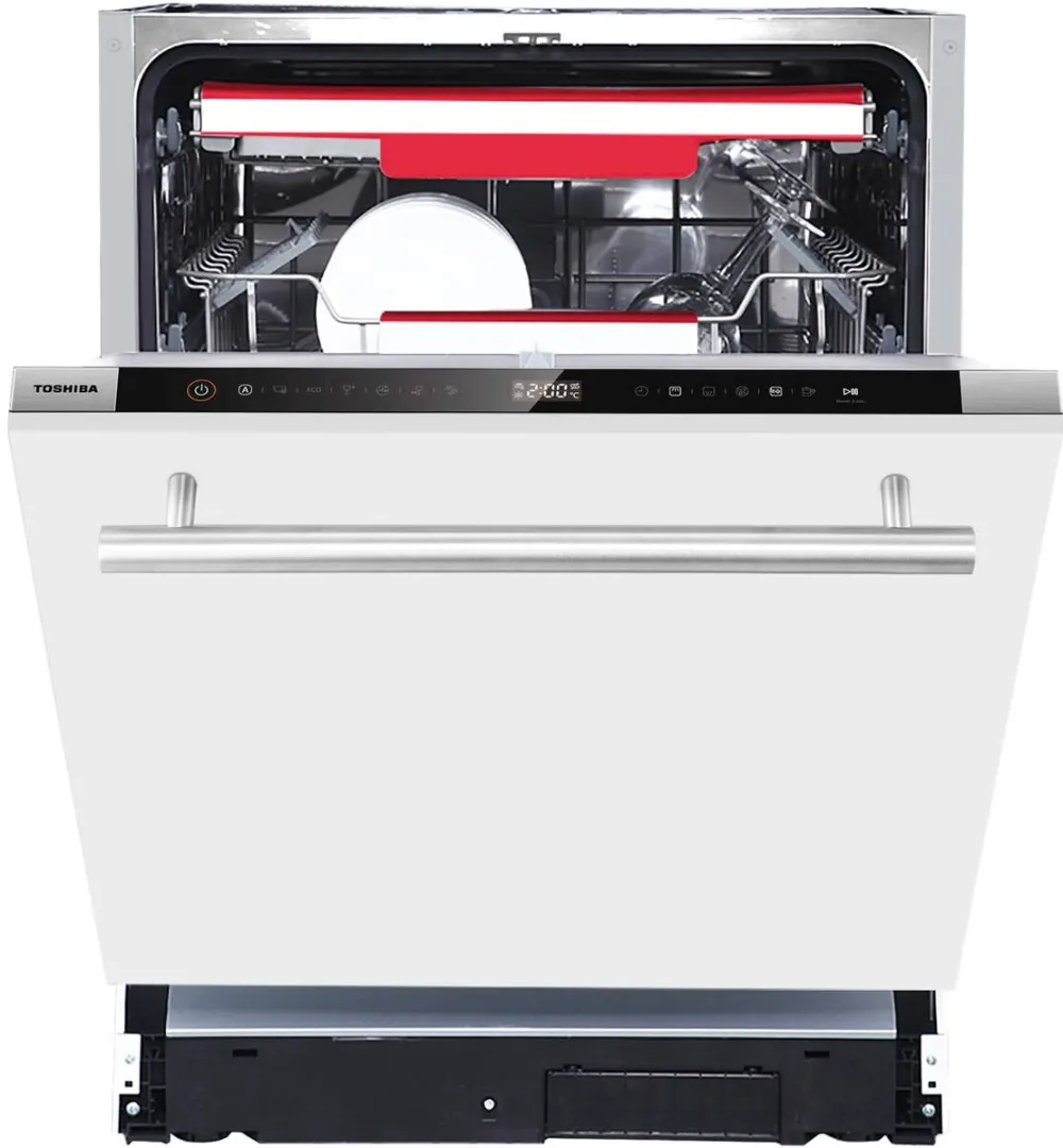 Toshiba Masina de spalat vase incorporabila DW-15B3, 15 seturi, 7 programe, Clasa C, Display Touch control, AquaStop, Filtru AntiBacterian, 60 cm