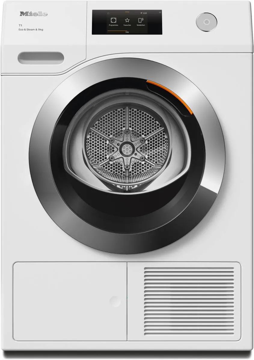 MIELE Uscator de rufe TCR 790 WP, pompa de caldura, 9 kg, clasa C, M Touch, SteamFinish, SilenceDrum, Alb