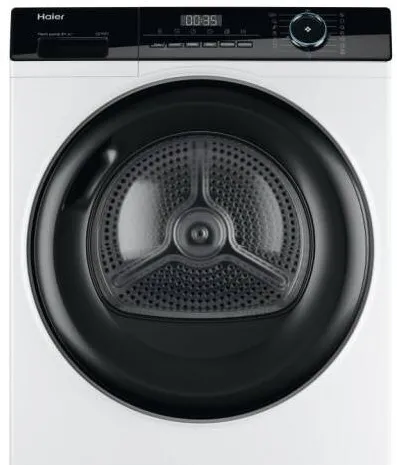 Haier Uscator de rufe HD80-A2939-S, pompa de caldura, 8 kg, 15 programe, clasa E, iRefresh, Program Hygienic, Alb