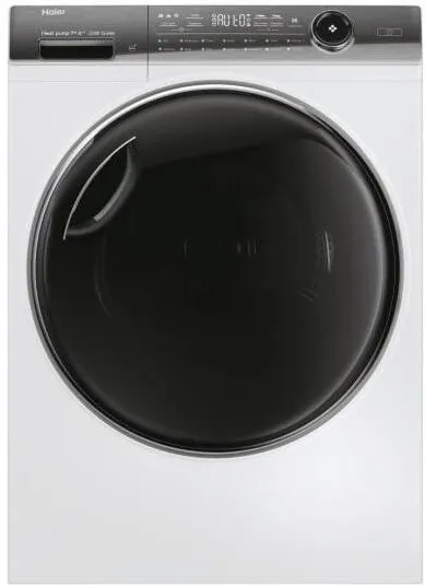 Haier Uscator de rufe HD90-A3Q979U1-S, pompa de caldura, 9 kg, 14 programe, clasa C, Motor inverter, Super silent, iRefresh, Drum light, Alb