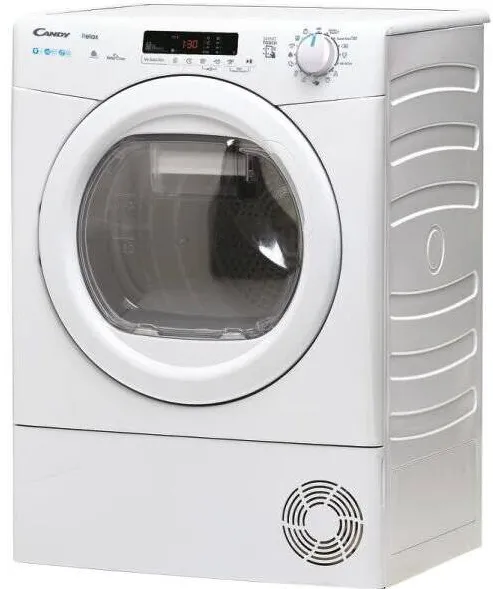 Uscator de rufe CRE H9A2DE-S, pompa de caldura, EasyCase, Kilo detector, 9 kg, clasa E, Alb