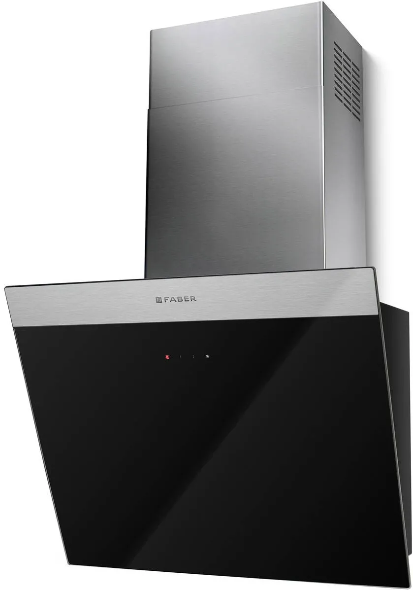 Faber Hota incorporabila decorativa DAISY EG6 LED BK A55, Putere de absorbtie 550 mc/h, 1 motor, Touch control, Iluminare LED, 55 cm, Negru/Inox