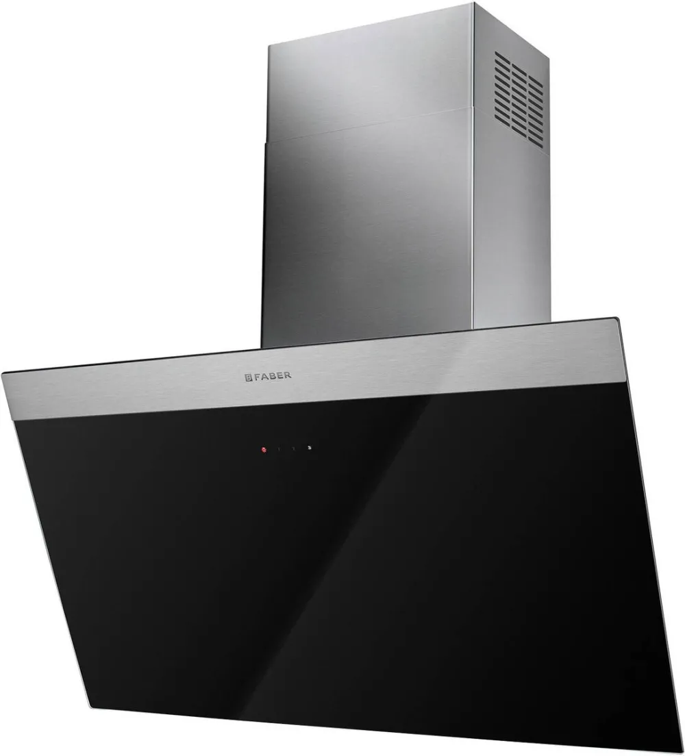 Faber Hota incorporabila decorativa DAISY EG6 LED BK A80, Putere de absorbtie 550 mc/h, 1 motor, Touch Control, Iluminare LED, 80 cm, Negru/Inox