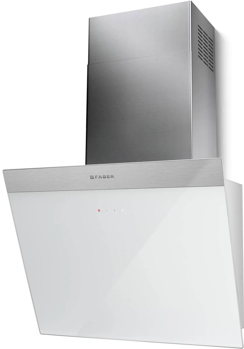 Faber Hota incorporabila decorativa DAISY EG6 LED WH A55, Putere de absorbtie 550 mc/h, 1 motor, Touch Control, Iluminare LED, 55 cm, Alb/Inox