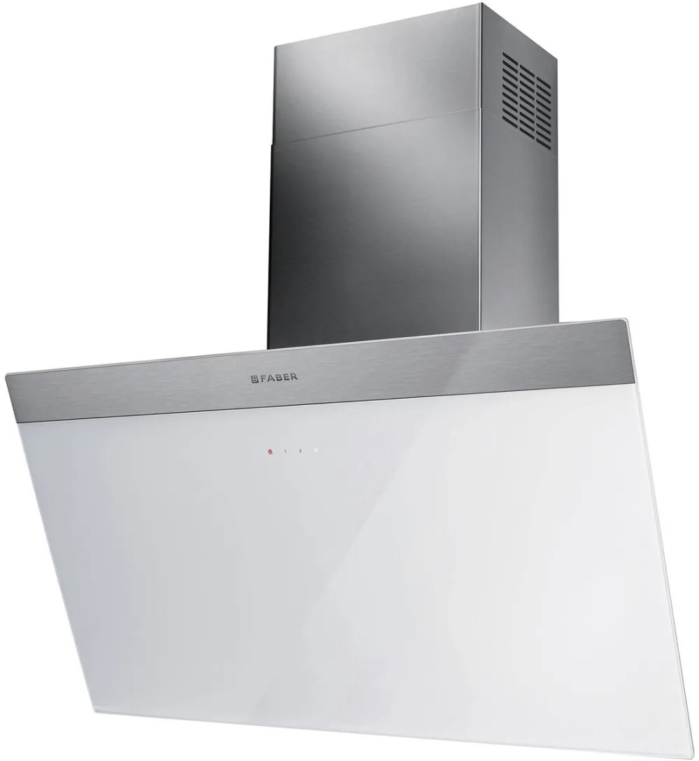 Faber Hota incorporabila decorativa DAISY EG6 LED WH A80, Putere de absorbtie 550 mc/h, 1 motor, Touch control, Iluminare LED, 80 cm, Alb/Inox
