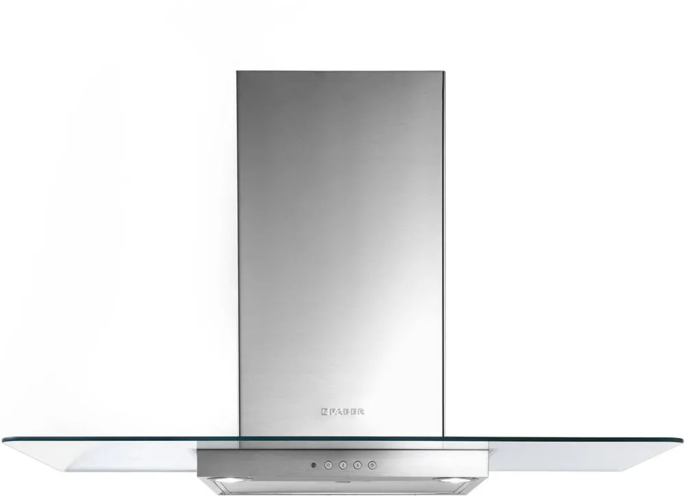 Faber Hota incorporabila decorativa NICE LED SRM X/V A90, Putere de absorbtie 420 mc/h, 1 motor, Iluminare LED, 90 cm, Inox/Sticla