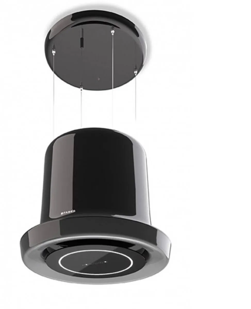 Faber Hota insula Glow BN, 69,5 cm, 640 m3/h, sticla neagra