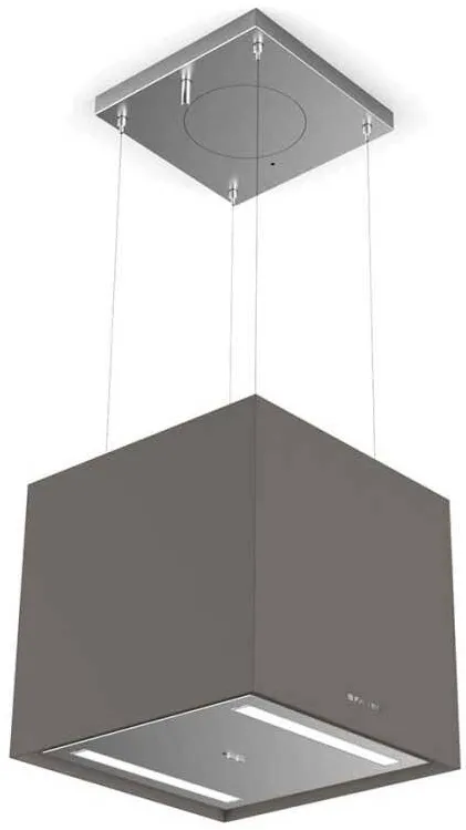 Faber Hota insula cub SOFT CUBE GREY LONDON F40 345.0607.589, 680 m3h, 69 dB, Filtru aluminiu, Gri