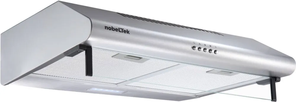 NobeLTek Hota traditionala NHO-CL60F49X, Putere de absorbtie 400 mc/h, Iluminare LED, 60 cm, Inox