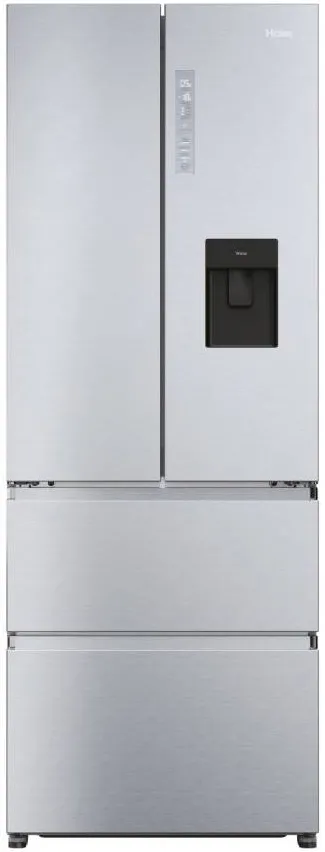 Haier Side by side HFR5719EWMG, 444l, Total No Frost, dozator apa, Display touch, My zone plus, Raft vinuri pliabil, Clasa E, H 190 cm, Gentle Silver