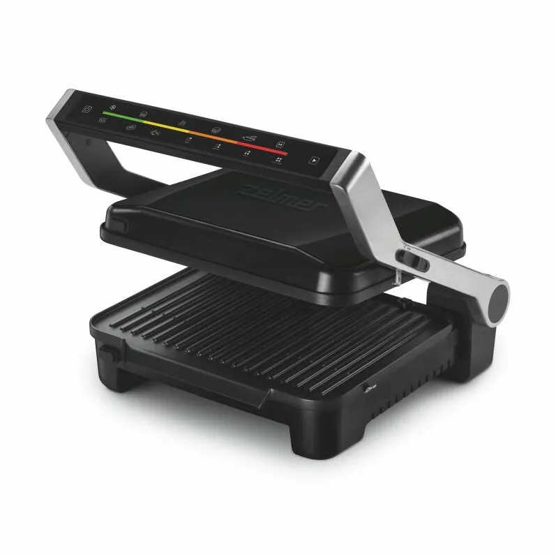 ZELMER Grill electric ZPR2600, 2000W, 6 niveluri, control electronic, programe automate, carcasa inox, dezghetare, tava pentru grasimi, negru
