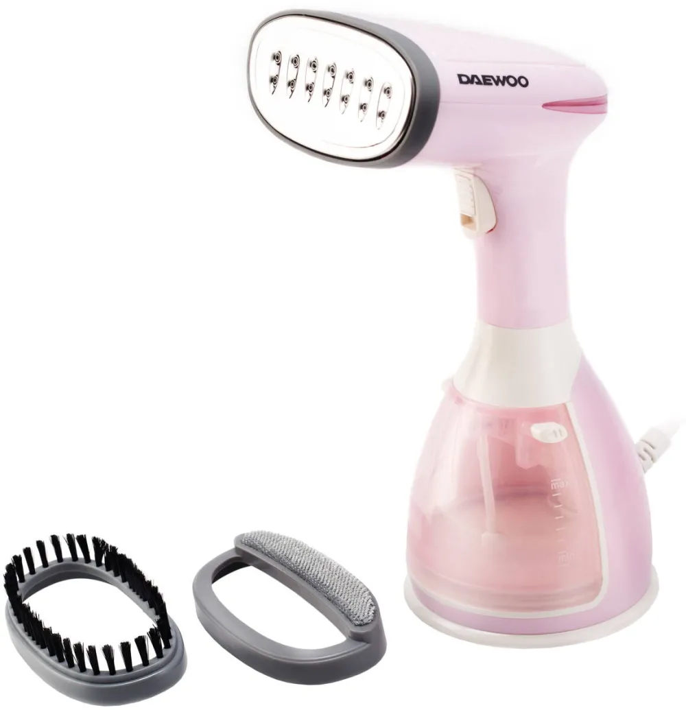 DAEWOO Aparat de calcat vertical cu abur DGS1500PK, 1500 W, 280 ml, Abur 60 gr/min, Alb/Roz
