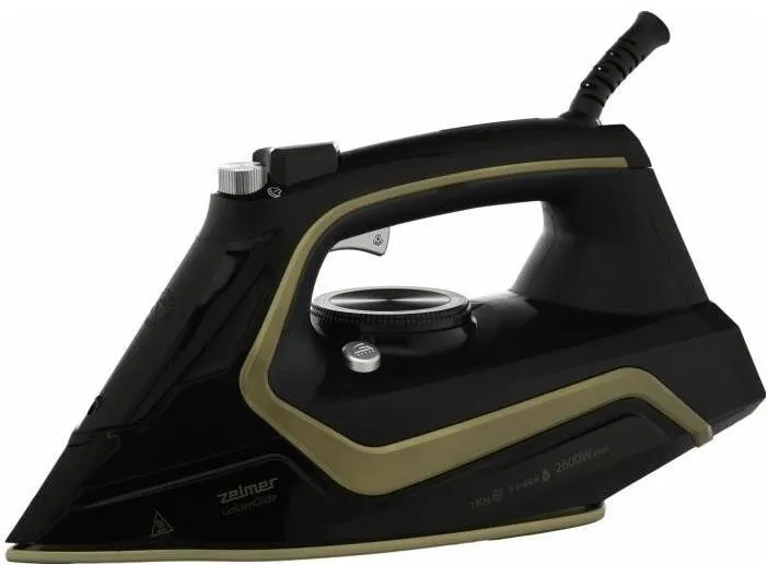 ZELMER Fier de calcat cu abur ZIR2620 GoldenGlide, 2600W, ceramica, negru, 1.9m