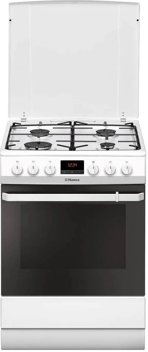 Aragaz FCMW68299, 4 arzatoare, Mixt, Grill, Clasa A, 60 cm, Alb
