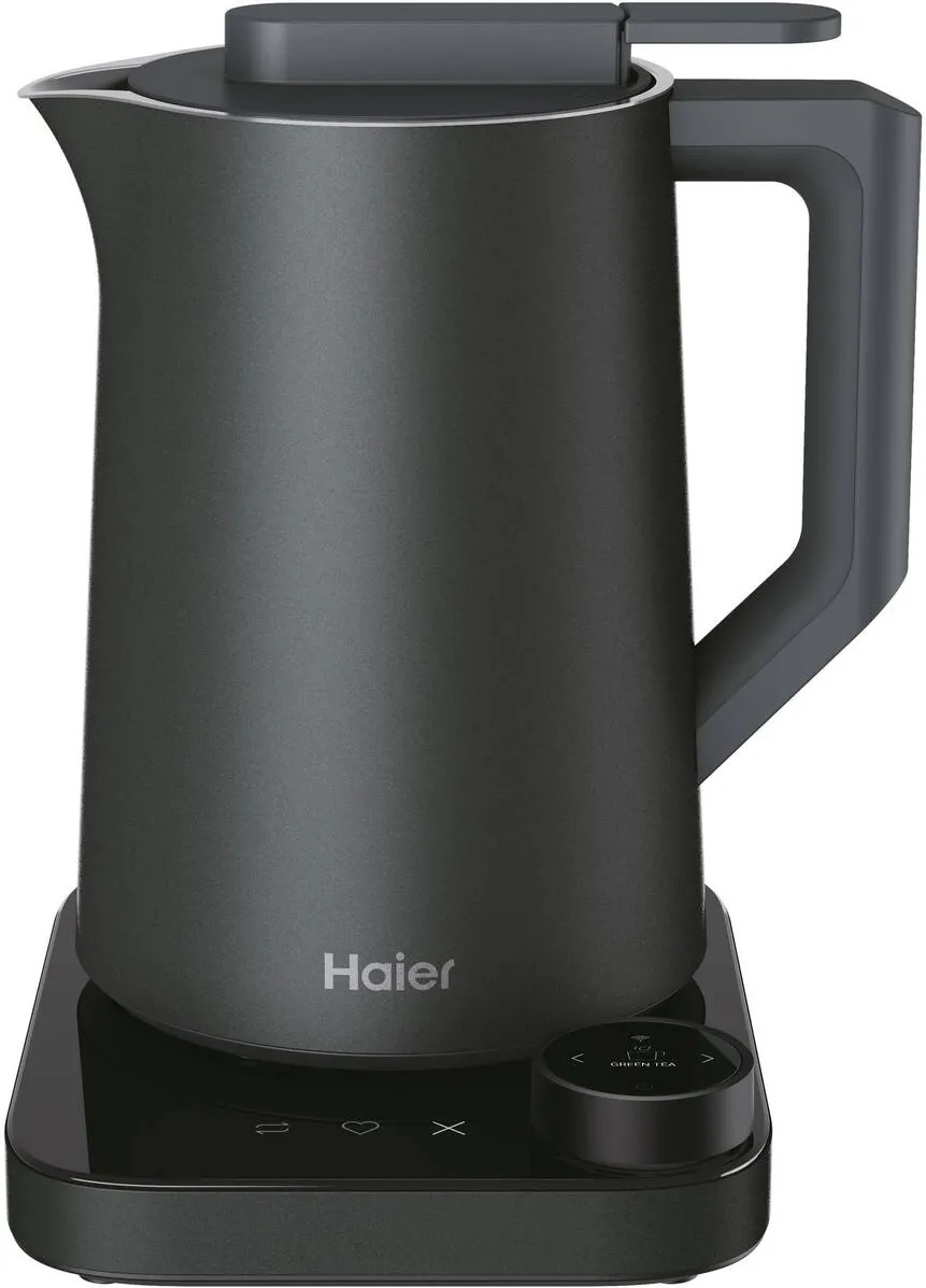 Haier Fierbator HKE7W 011, 2200W, 6 programe cu 21 de functii, temperatura 30-100C, filtru detasabil si refolosibil, perete dublu, gri obsidian