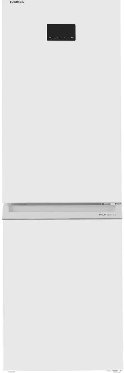 Toshiba Combina frigorifica GR-RB449WE-PMJ(51), 338 l, No Frost, Clasa E, Afisaj LED, Control electronic, Iluminare LED, H 185.8 cm, Alb