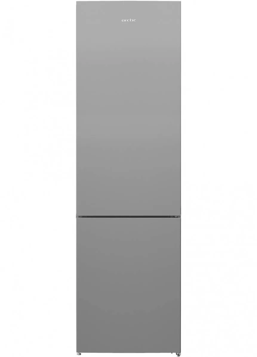 ARCTIC Combina frigorifica AK60406M40S, 386 l, Clasa E, Garden Fresh, Safety Glass, XXL Bottle, H 202,5 cm, Argintiu