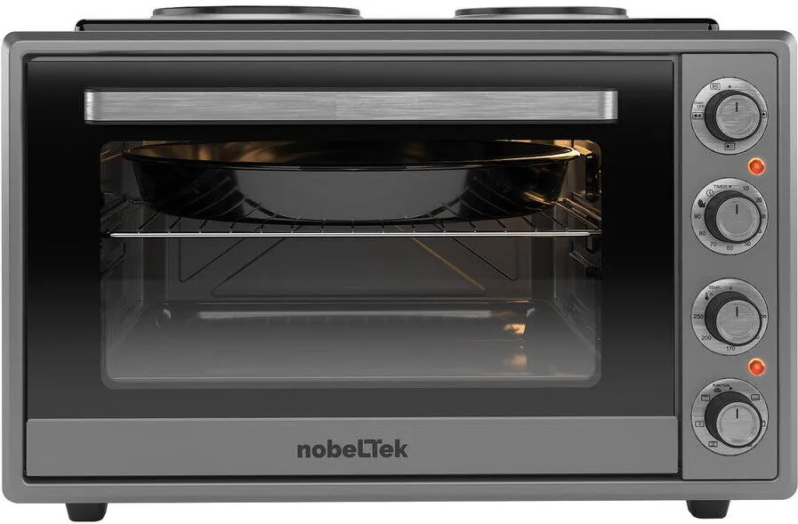 NobeLTek Cuptor electric NLT FSOHP60X, 60L, 2000W, plite electrice 1500w + 1000w, inox