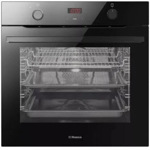 HANSA Cuptor incorporabil X-Type BOES684620 Clasa A, 77L, SteamCleaning Email EasyClean, 9 programe, Negru