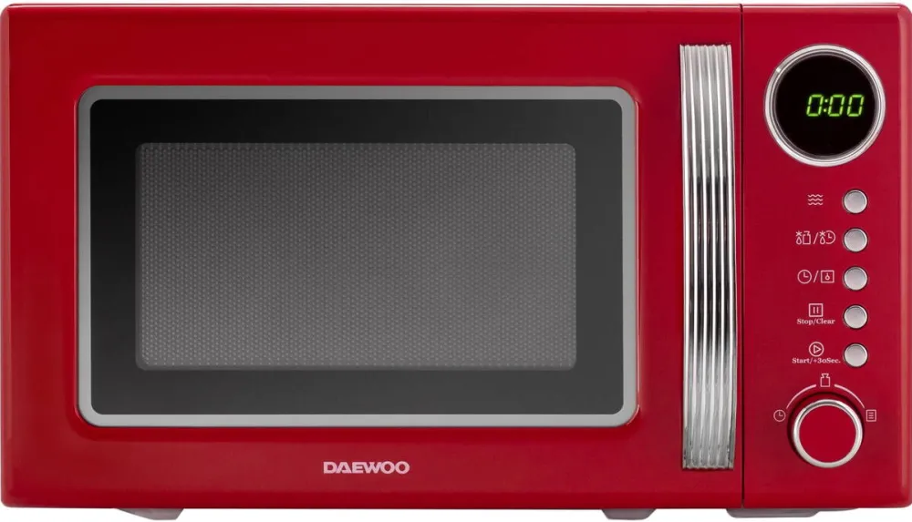 Cuptor cu Microunde DAEWOO KOR-6S2BR, 20 litri, 700 W, Digital, Rosu