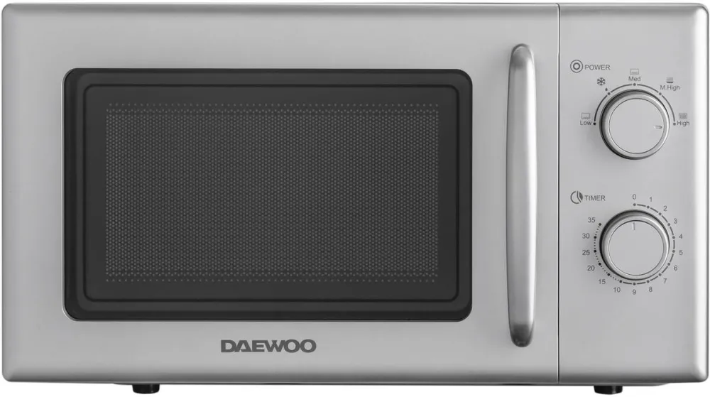 Cuptor cu Microunde DAEWOO KOR-6S20S-2, control mecanic, 20 litri, putere 700 W, Argintiu