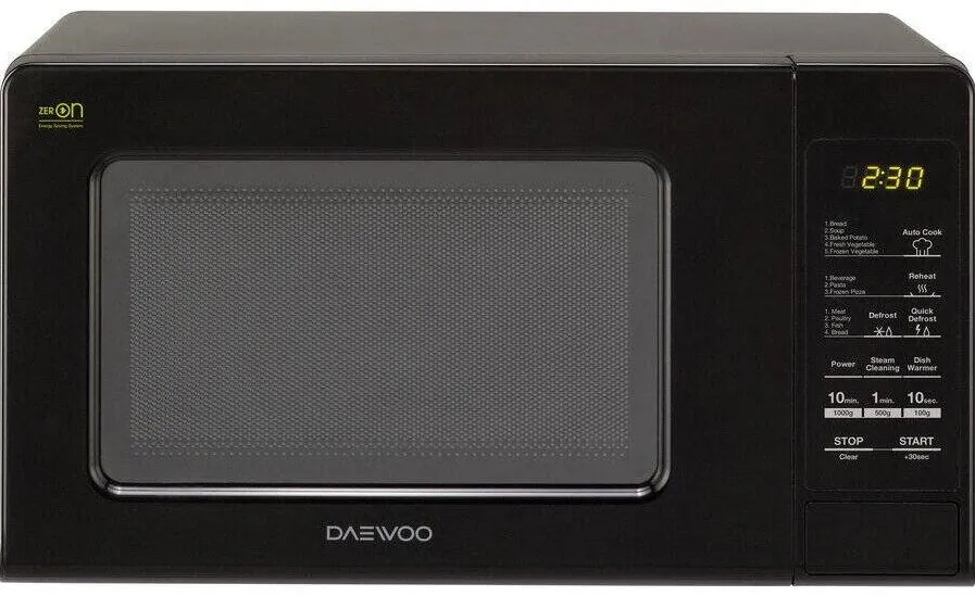 Cuptor cu Microunde DAEWOO KOR-AF25BKX, functie Air Fryer, control digital, 25L, putere microunde 850 W, Grill 1200 W, convectie 2200 W, 8 retete presetate, 5 niveluri de putere, Negru