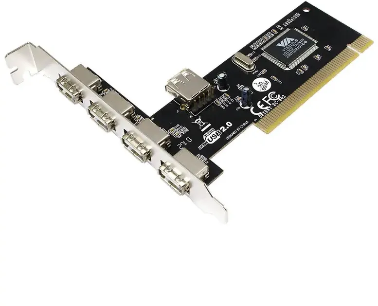 Placa de Retea Logilink PCI Card USB 2.0 4+1 Port - USB adapter - 5 ports