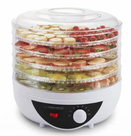 Esperanza Deshidratator de alimente EKD002 Negru, Transparent, Alb 250 W