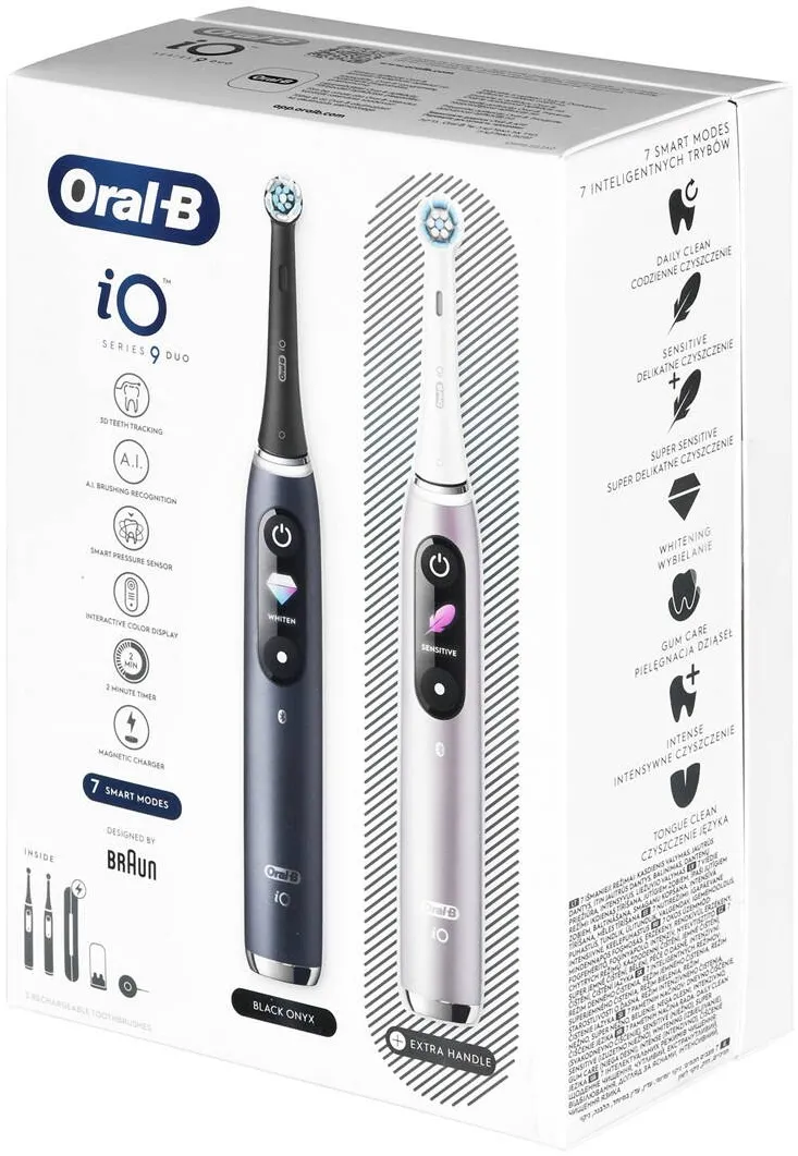 BRAUN Electric toothbrush io 9N set duo black onyx & rose quartz