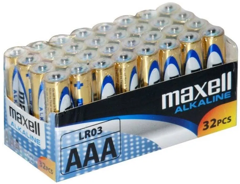 Maxell ALKALINE LR03 AAA alkaline battery FOIL carton 32 pieces (8 packs of 4 each)