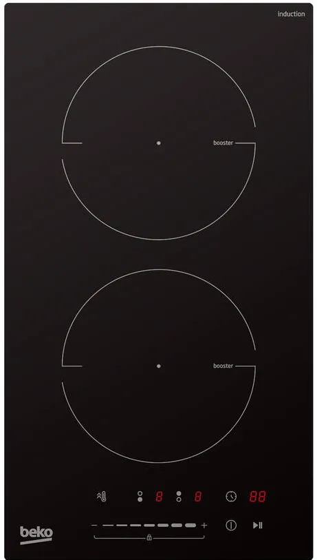 Plita BEKO HDI32400TO, Induction, Width 28.8cm, 2 cooking zones, Touch control, Black