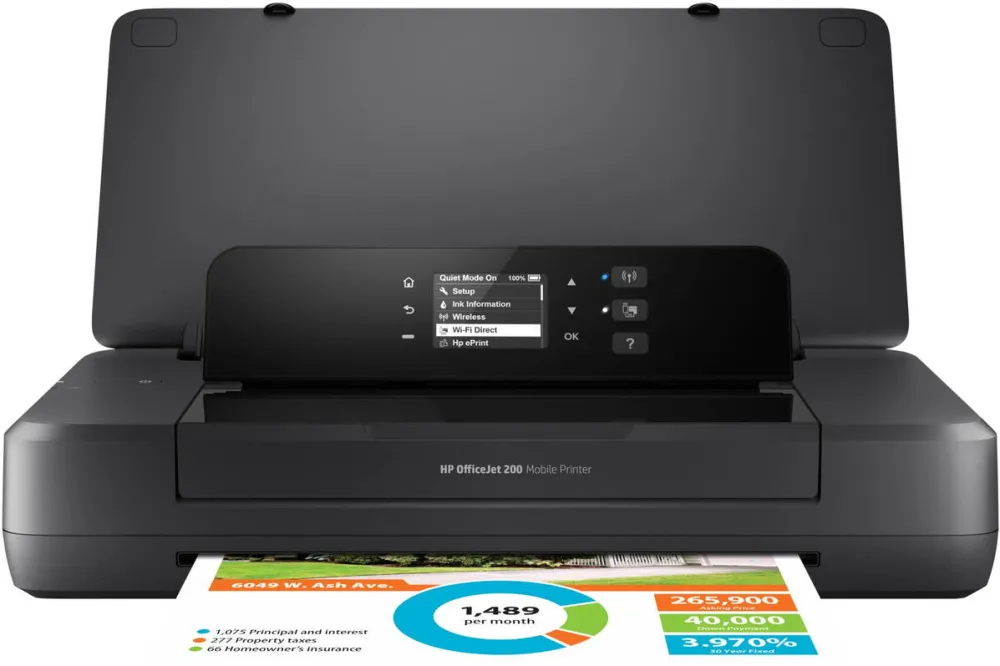 Imprimanta multifunctionala HP Imprimanta color portabila HP OfficeJet 200, Wireless, A4