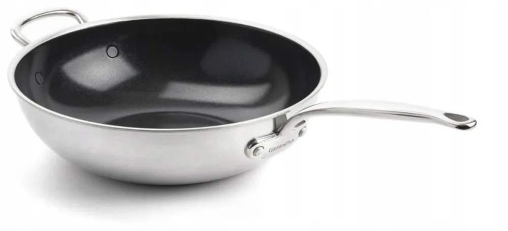 GreenPan Tigaie wok GreenPan Premiere 30cm 4,7l ceramica, neaderenta, inox, pentru toate tipurile de plite