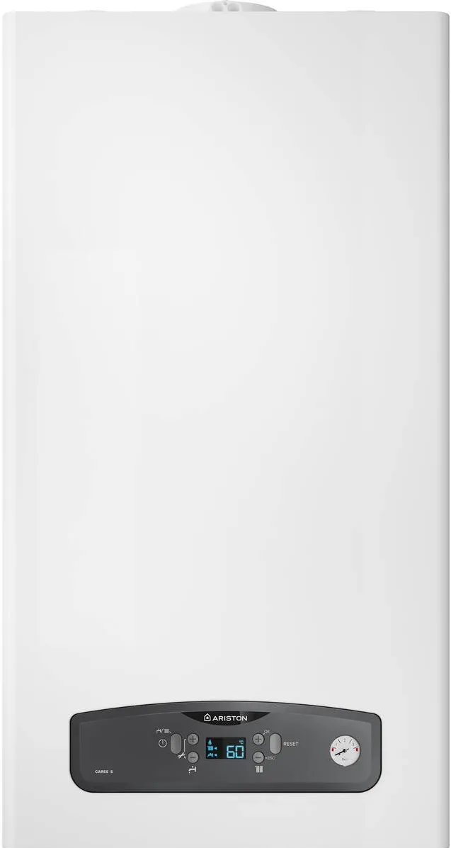 ARISTON Centrala murala in condensare Ariston Cares S 30, 30 kw, afisaj LCD, Protocol de comunicatie BusBridgeNet, manometru frontal, schimbator caldura otel-inox, compatibilitate GPL prin kitul optional