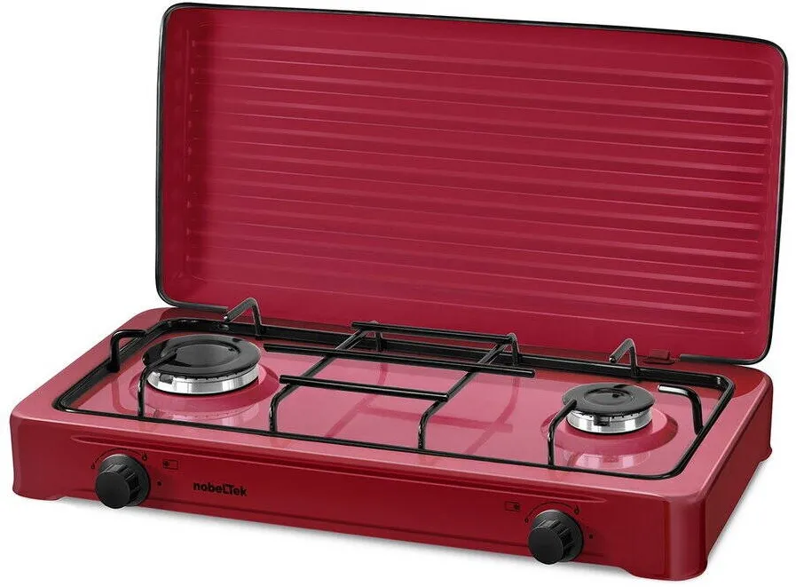 Plita NobeLTek exterior NLT PE2GR, gaz, 2 arzatoare, rosu