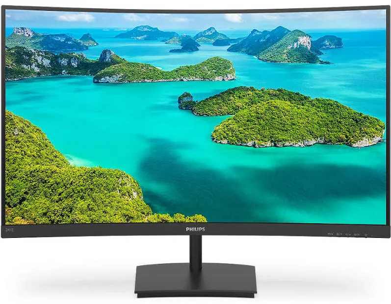 Monitor Philips 241E1SCA Curbat 23.6 inch 4 ms Negru FreeSync 75 Hz