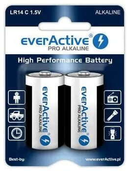 everActive Baterie Alkaline batteries Pro Alkaline LR14 C - blister card - 2 pieces