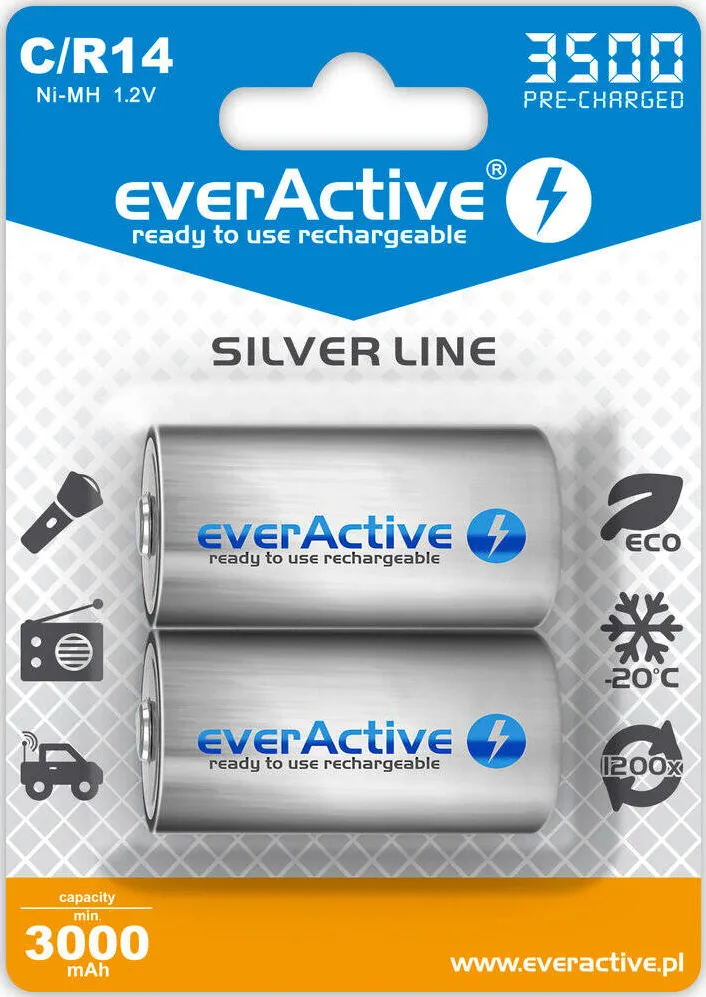everActive Baterie Reincarcabila R14/C Ni-MH 3500 mAh ready to use