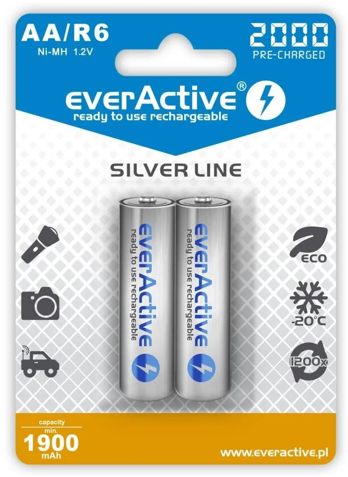 everActive Baterie Reincarcabila Ni-MH R6 AA 2000 mAh Silver Line 2pack