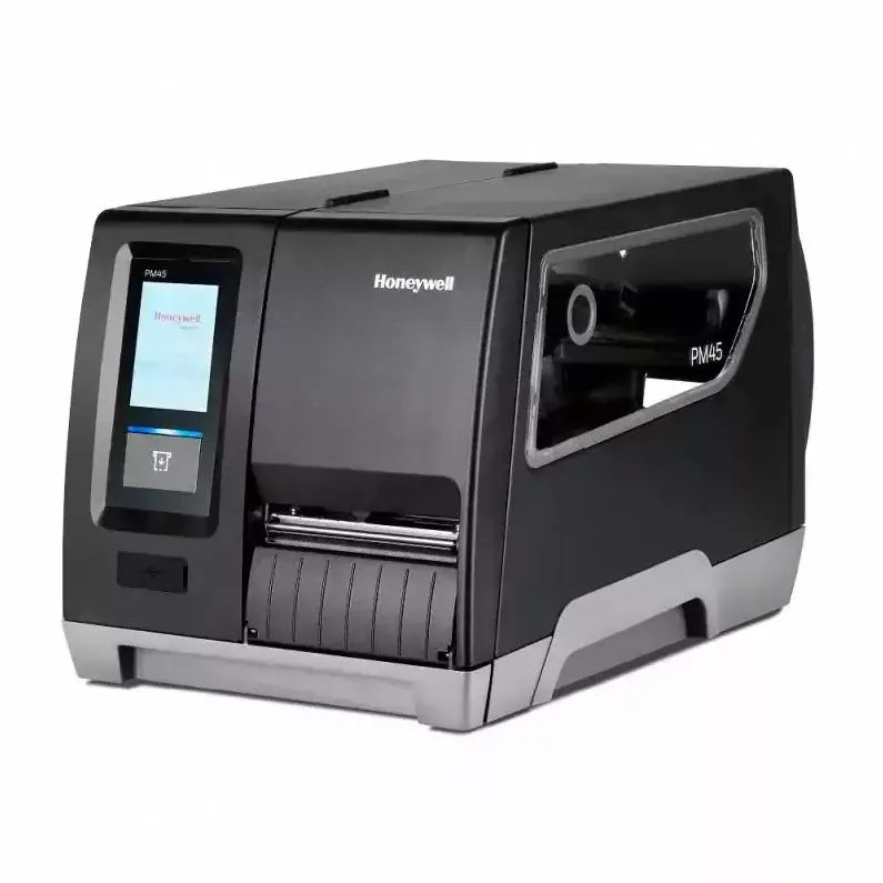 Imprimanta Termica  Honeywell PM45A, Full Touch Display, Ethernet, Fixed Hanger, Rewinder + label taken sense, TT, 300 DPI, No Power Cord