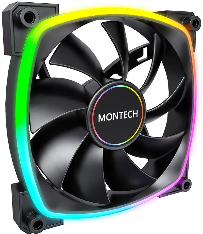 Ventilator Montech AX140 PWM ARGB - 140mm, Negru