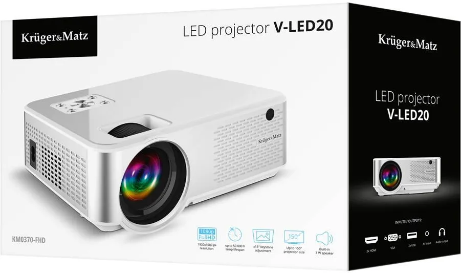 Videoproiector Kruger&Matz LED Projector Kruger & M atz V-LED20