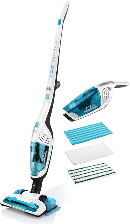 Aspirator ETA ETA645390000 Moneto II Aqua Plus Cleaner, Handstick, Cordless, Operating time 50 min, White/Blue