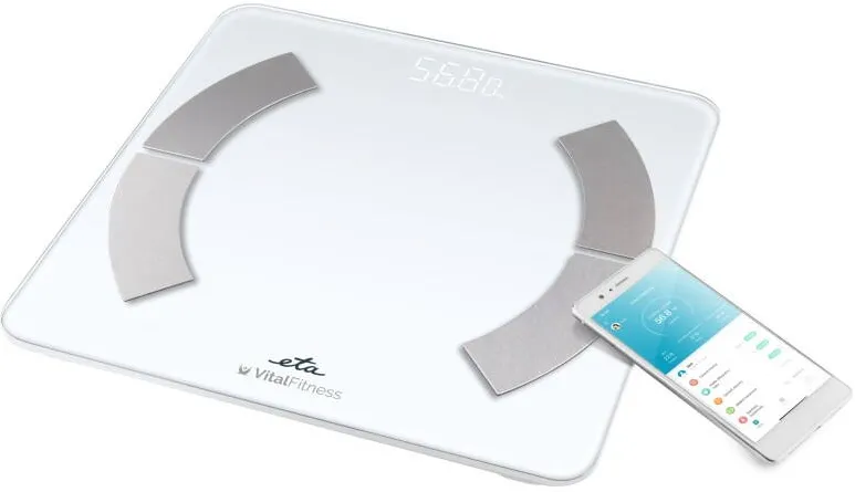 Cantar ETA ETA277990000 Vital Fitness Body analysis, Capacity 180 kg, Accuracy 100 g, White