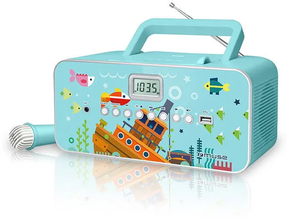 MUSE M-29KB Portable radio CD/MP3 player with USB