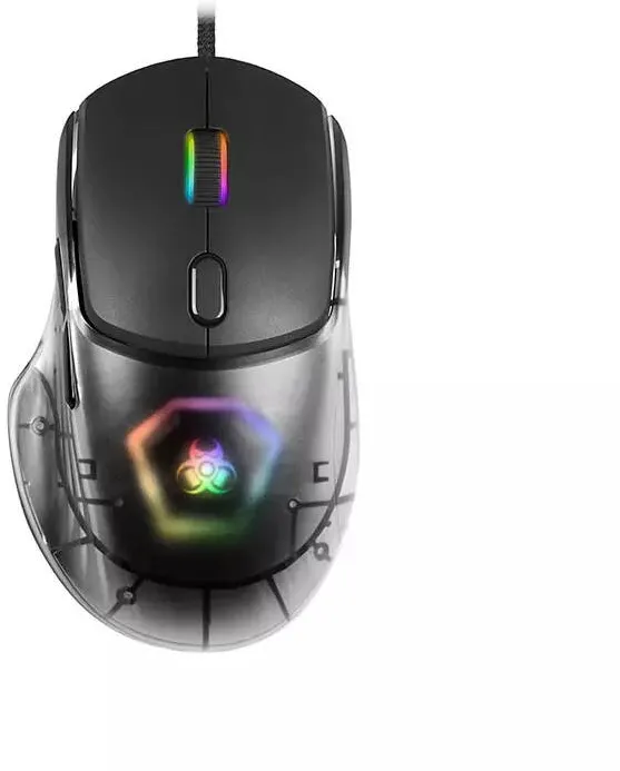 Mouse TRACER Mouse, Tracer Neon, GameZone, 12400 DPI, RGB Iluminare, PixArt Optic, USB, Negru-Transparent